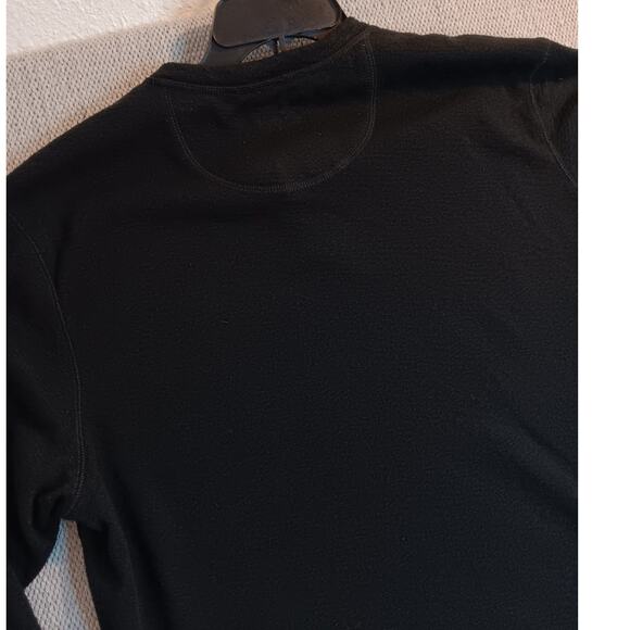 Levis Henley Sweater Mens Large Black Lightweight Textured Stressed Casual - Picture 9 of 12